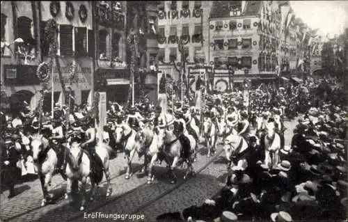 Ak Nürnberg in Mittelfranken Bayern, 8. Deutsches Sängerbundesfest 1912, Festzug, Eröffnungsgruppe