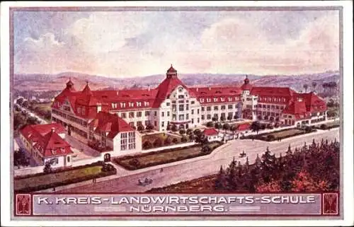 Künstler Ak Nürnberg in Mittelfranken, K. Kreis-Landwirtschafts-Schule