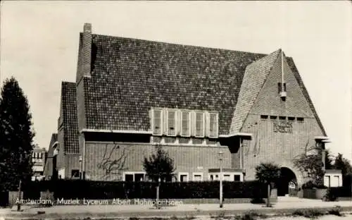 Ak Amsterdam Nordholland Niederlande, Musiklyzeum Albert Hahnplantsoen