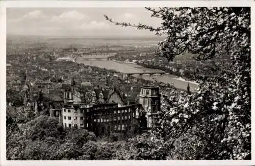 Ak Heidelberg am Neckar, Totalansicht, Frühling