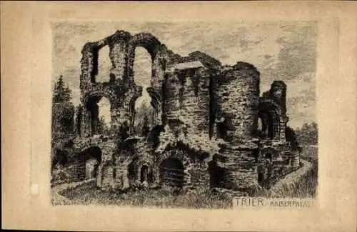 Künstler Ak Trier an der Mosel, Kaiserpalast