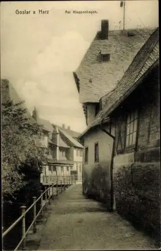 Ak Goslar am Harz, Am Klappenhagen, Straßenpartie