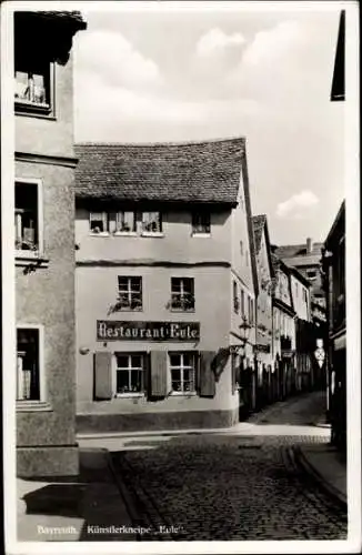 Ak Bayreuth in Oberfranken, Künstlerkneipe Eule, Restaurant