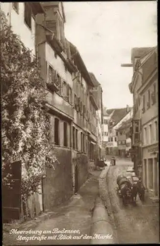 Ak Meersburg am Bodensee, Steigstraße, Markt