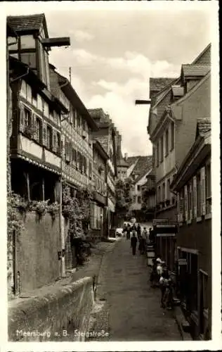 Ak Meersburg am Bodensee, Steigstraße, Fachwerkhaus