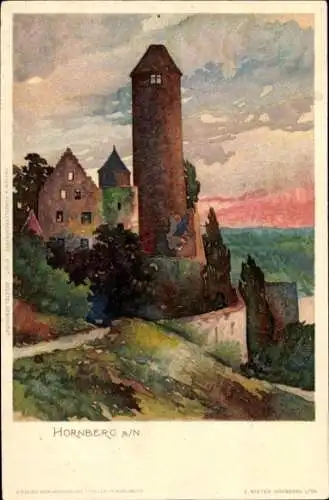 Künstler Litho Mutter K., Neckarzimmern am Neckar, Burg Hornberg