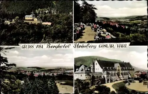 Ak Goslar am Harz, Panorama, Kaiserpfalz, Berghotel Steinberg