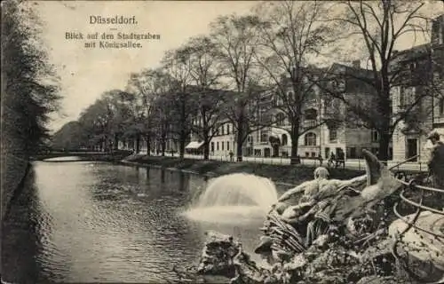 Ak Düsseldorf am Rhein, Stadtgraben, Königsallee