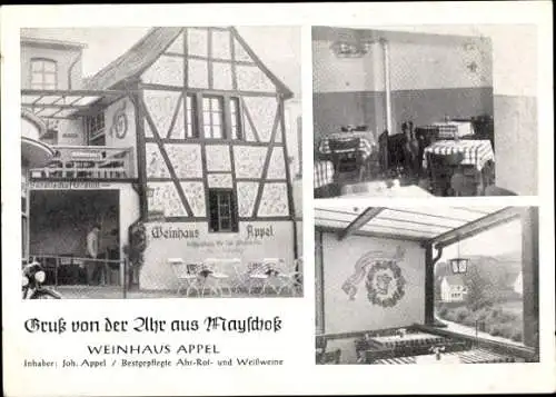 Ak Mayschoß an der Ahr, Weinhaus Appel, Gastraum