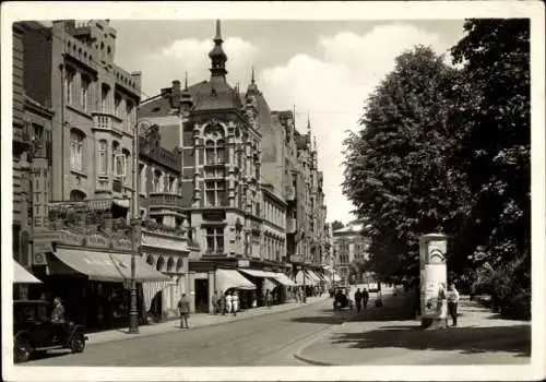 Ak Kiel, Dänische Straße, Litfaßsäule