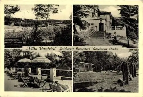 Ak Bendestorf am Kleckerwald in Niedersachsen, Villa Bergfried, Terrasse, Panorama