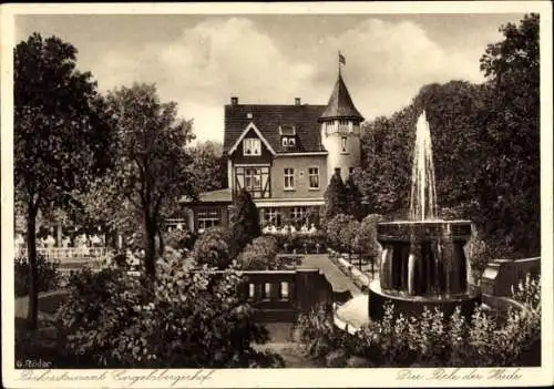 Ak Ohligs Solingen Bergisches Land, Parkrestaurant Engelsberger Hof, Brunnen