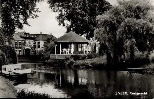 Ak Sneek-Friesland Niederlande, Kerkgracht