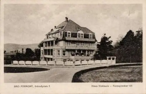 Ak Bad Pyrmont in Niedersachsen, Haus Eichhorn, Schlossplatz 2