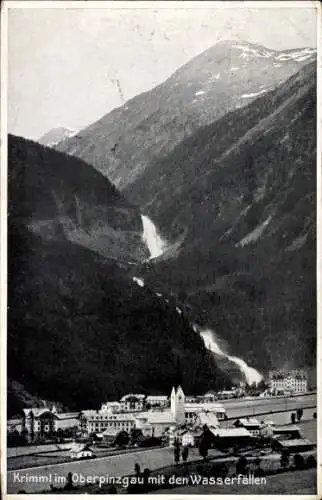 Ak Krimml in Salzburg, Oberpinzgau mit den Wasserfällen