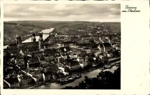 Ak Passau in Niederbayern, Blick von Oberhaus, Panorama