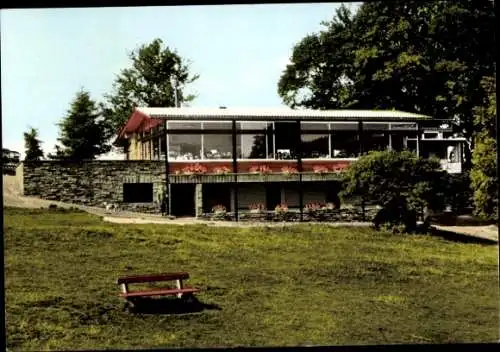 Ak Schmidthahn Steinebach an der Wied Westerwald, Haus am See, Campingplatz Dreifelder Weiher