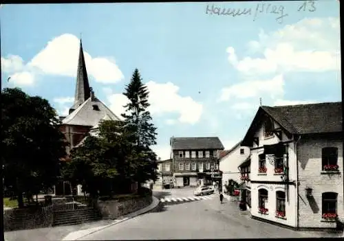 Ak Hamm an der Sieg, Teilansicht, Turm