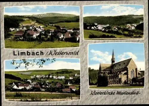 Ak Limbach im Westerwald, Klosterkirche Marienstatt, Panorama