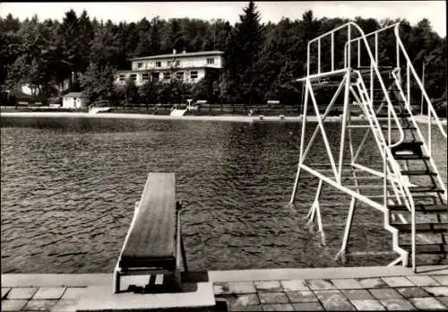 Ak Halver in Westfalen, Freibad, Sprungturm