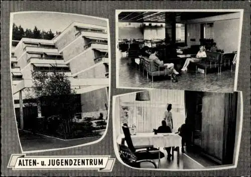 Ak Bad Schwalbach im Taunus Hessen, Alten u. Jugendzentrum, Außenansicht, Inneres