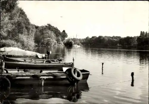 Ak Neu Fahrland Potsdam, weißer See, Boote