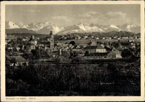 Ak Kempten im Allgäu Schwaben, Panorama, Linkerskopf, Rappenseekopf, Biberkopf, Schafalpenköpfe