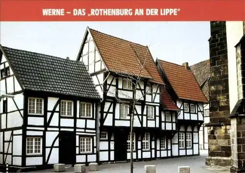 Ak Werne an der Lippe Westfalen, Fachwerkhäuser, Das Rothenburg an der Lippe, Straßenkarte