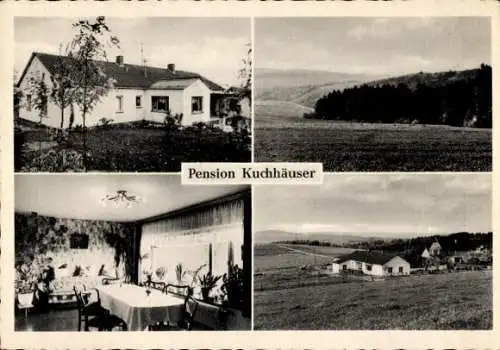 Ak Ückertseifen Niederirsen im Westerwald, Pension Kuchhäuser, Inneres, Panorama