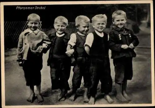 Ak Pforzheim im Schwarzwald, Pforzhemer Seckel, Kindergruppe