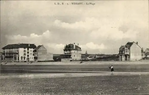 Ak Wissant Pas de Calais, Plage