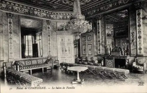 Ak Compiègne Oise, Palai, Salon de Famille