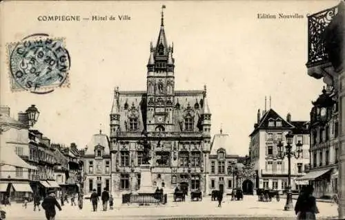 Ak Compiègne Oise, Rathaus