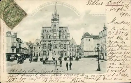 Ak Compiègne Oise, Place de l'Hotel de Ville