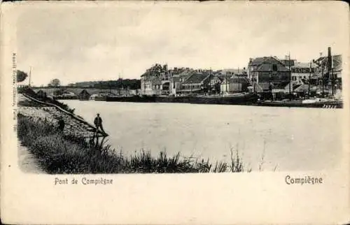 Ak Compiègne Oise, Brücke