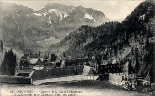 Ak Isère, Kloster der Grande Chartreuse, Charmant Som