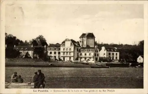 Ak Le Pouldu Clohars Carnoët Finistère, Embouchure de la Laita, vue generale du Bas Pouldu