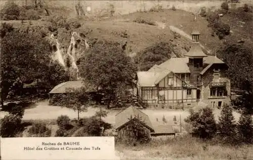 Ak Roches de Baume, Hotel des Grottes, Cascade des Tufs