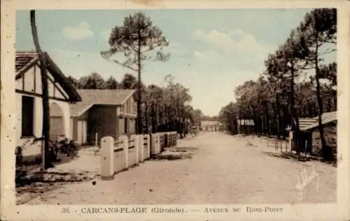 Ak Carcans Gironde, Avenue du Rond-Point