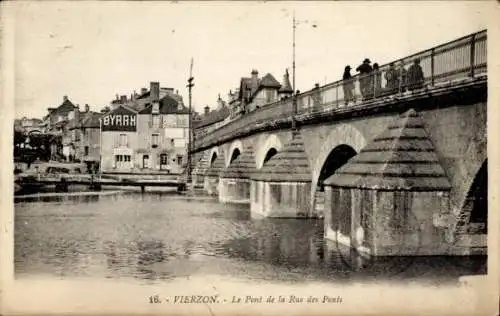 Ak Vierzon Cher, Pont de la Rue des Ponts