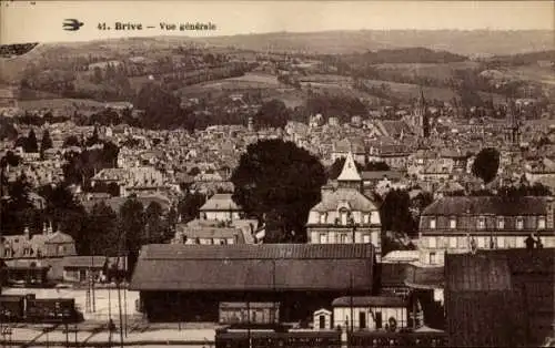 Ak Brive la Gaillarde Corrèze, vue generale