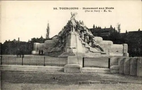 Ak Tourcoing Nord, Kriegerdenkmal