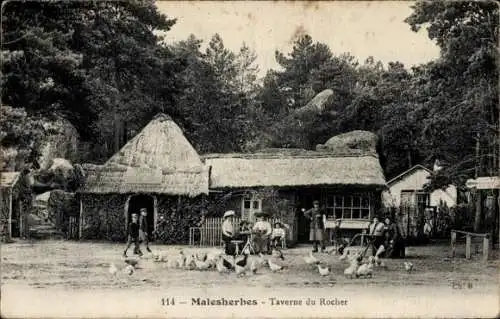 Ak Malesherbes Loiret, Taverne du Rocher