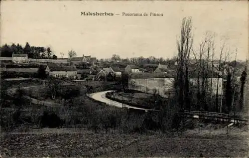 Ak Malesherbes Loiret, Panorama de Pinson