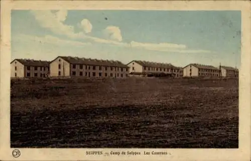 Ak Suippes Marne, Camp de Suippes, Les Casernes