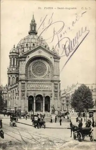 Ak Paris VIII Élysée, Kirche St. Augustin