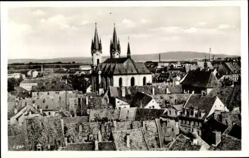 Ak Cheb Eger Region Karlsbad, Teilansicht, Vogelschau