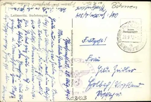 Ak Litoměřice Leitmeritz Region Aussig, Teilansicht