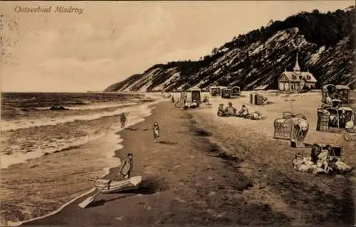 Ak Międzyzdroje Ostseebad Misdroy Pommern, Strandpartie