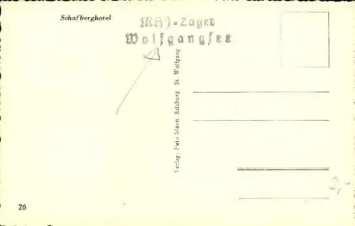 Ak Ried St. Wolfgang am Wolfgangsee Oberösterreich, Schafberg, Schafberghotel